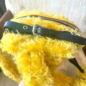New never used …. Moschino Yellow Furry Fur  Backpack Moschino | Bags | Sold Moschino Yellow Mohair Blendfur  main image 2
